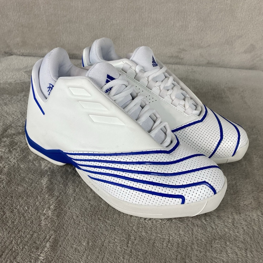 Adidas TMac 2 Restomod Men's Basketball Shoes Size 8.5 White Blue Leather NEW